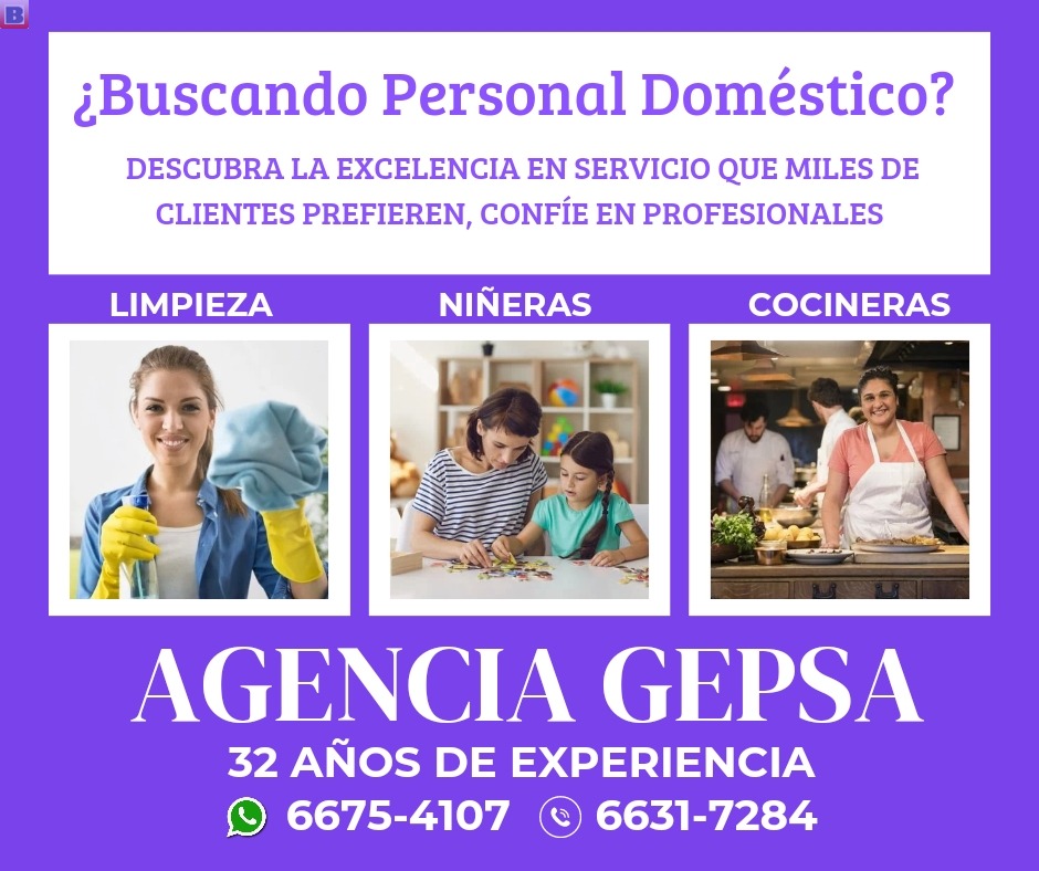 ¿Buscando personal doméstico? GEPSA, expertos en recursos humanos